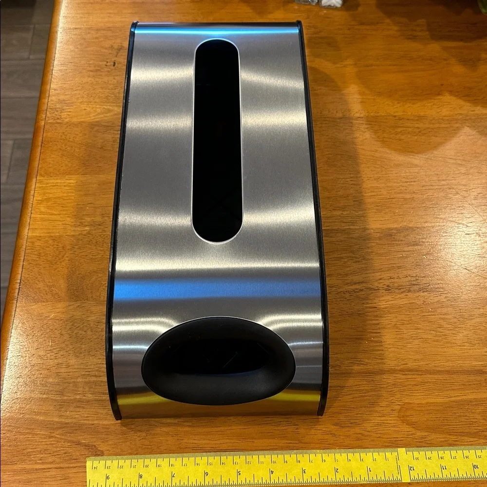 Simple human Stainless Steel Plastic Bag Holder. Wall hanging.